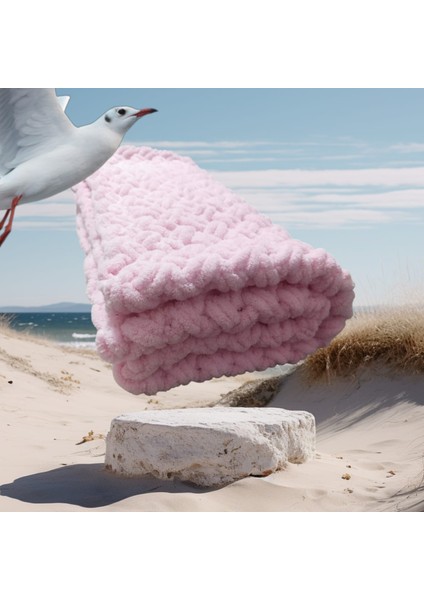 Yağmur Home Puffy El Örgüsü Bebek Çocuk Battaniyesi