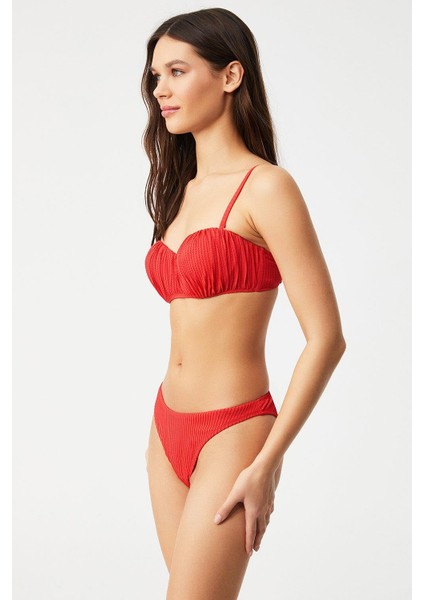 Tıssuna Dokulu Kumaşlı Straplez Bikini fiyatları