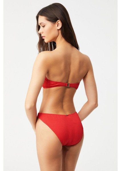 Tıssuna Dokulu Kumaşlı Straplez Bikini modelleri