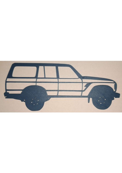 Toyota FJ60/FJ62 Land Cruiser 2d Siluet Duvar Heykel Sanatı (Plastik Aparattır!!!) modelleri