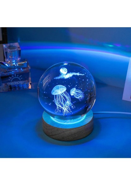 Işıklı Ahşap Kaideli Deniz Anası Temalı Cam Küre 8cm*6cm ve Melek Kolye fiyatları