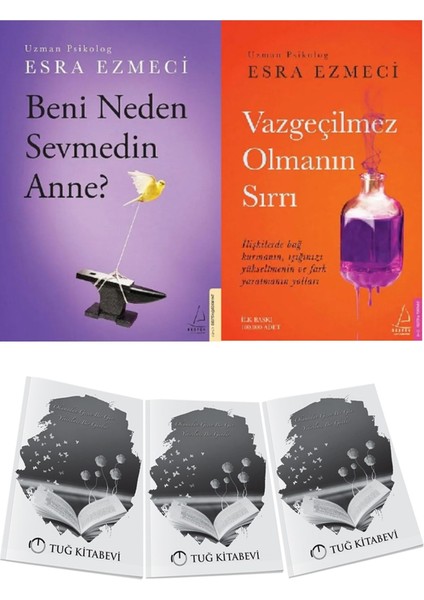 Vazgeçilmez Olmanın Sırrı ve Beni Neden Sevmedin Anne? 2li Set Esra Ezmeci + Hediyeli