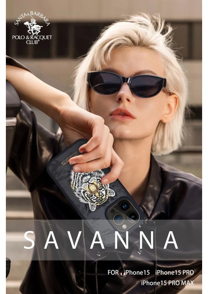 iPhone 15 Pro Uyumlu Savanna Serisi Leopard Kılıf