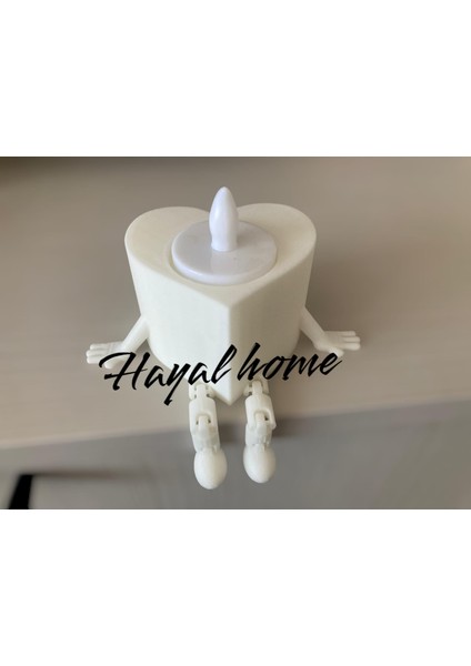 Sevimli Kalp Tealıght Mumluk Istenilen Renkte Yapılır