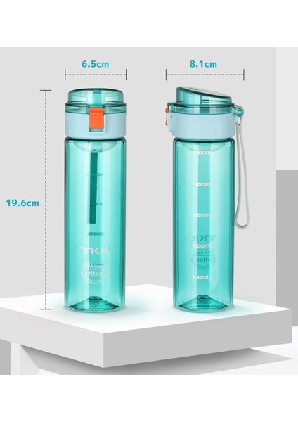 Tkk 550ML Pipetsiz Rahat Içim Kilitlenebilir Kapak Taşıma Kulplu Tritan Su Matarası