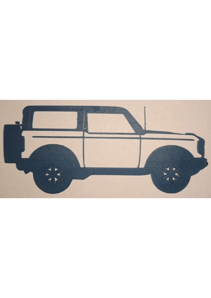 Yeni Ford Bronco 2d Siluet Duvar Heykel Sanatı (Plastik Aparattır!!!) modelleri