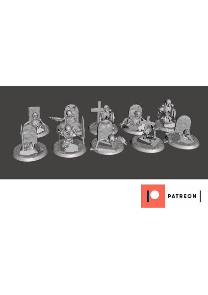 28MM Undead Skeleton Warrior - Mezardan Tırmanma 1 (Plastik Aparattır!!!)