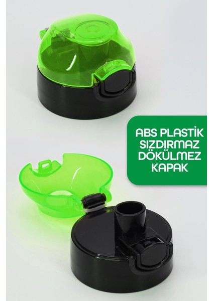 Su Matarası Tritan Geniş Ağız Su Şişesi Grafiti Spor Matarası Suluğu Bpasız 800 ml Yeşil 0104 indirimleri
