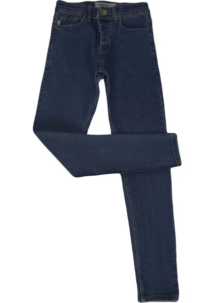 Fistan Store Erkek Lacivert Normal Bel Dar Kesim Dar Paça Jean Pantolon