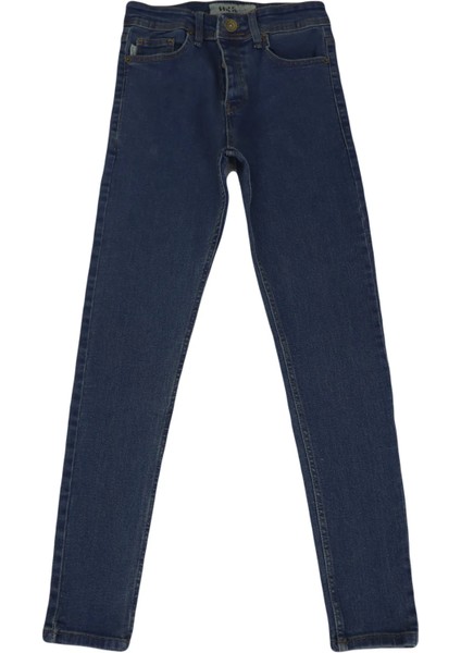 Fistan Store Erkek Lacivert Normal Bel Dar Kesim Dar Paça Jean Pantolon