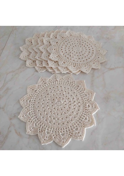El Örgüsü 6 Kişilik Polyester Makrome Supla