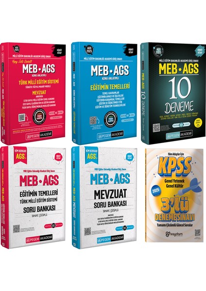 2025 Meb Ags Kim Korkar Türk Milli Eğitim-Mevzuat-Anayasa Konu Soru Bankası Seti-Ags 10 Deneme