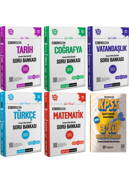 2026 Kpss Gygk Ezberbozan Türkçe-Matematik-Tarih-Coğrafya-Vatandaşlık Video Çözümlü Soru Bankası