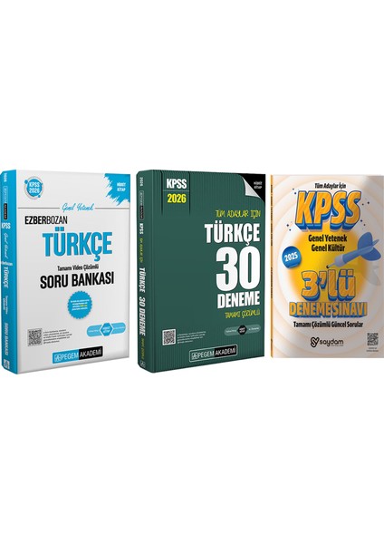2026 Kpss Gygk Ezberbozan Türkçe Video Çözümlü Soru BANKASI(HIBRIT,312 SAYFA,1000 Soru)-30 Deneme