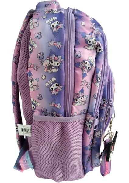 Orijinal Lisanslı Kuromi Mor 3 Gözlü Okul Sırt Çantası 3173 modelleri