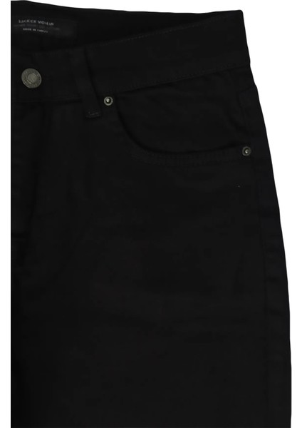 Hacker Fistan Store Kadın Siyah Yüksek Bel Rahat Kesim Boru Paça Boyfriend Jean Pantolon modelleri