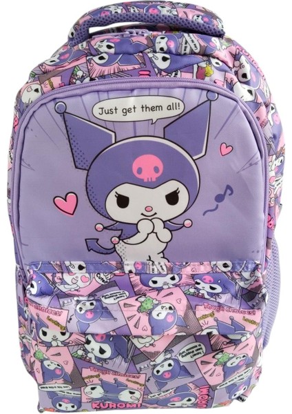 Orjinal Lisanslı Kuromi Okul Çantası Sırt Destekli 3 Gözlü Mor 3185 fiyatları
