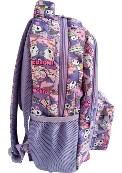 Orjinal Lisanslı Kuromi Okul Çantası Sırt Destekli 3 Gözlü Mor 3185 fırsatları