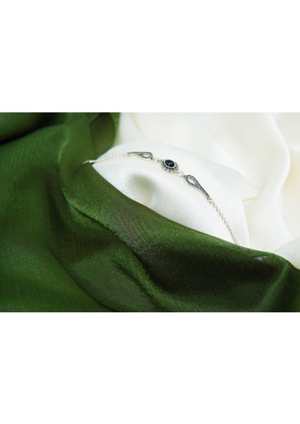 Kadın 925 Ayar Gümüş Oltutaşı Damla Bileklik modelleri