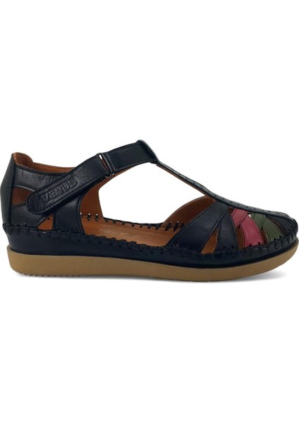 25033540Y Kadın Hakiki Deri Renkli Kapalı Delikli Cırtlı Sandalet fiyatları