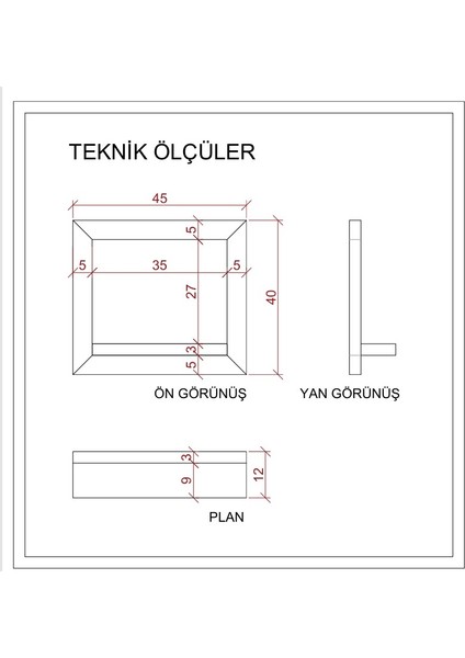 Ahşap Tablo Duvar Rafı - Tanatone Brown fiyatları