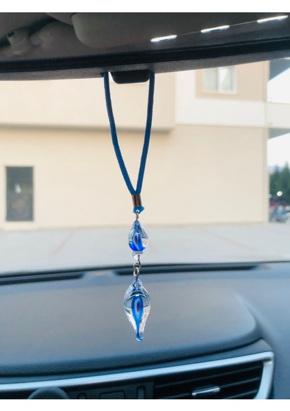 2 Adet Cam Damla Araba Ayna Süsü Araba Nazarlık Nazar Koruması, Yeni Araba Hediyesi