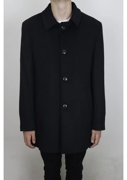 Pelikan Fistan Store Erkek Klasik Kesim Rahat Kalıp Düğmeli Büyük Beden Kışlık Kaşmir Kaban