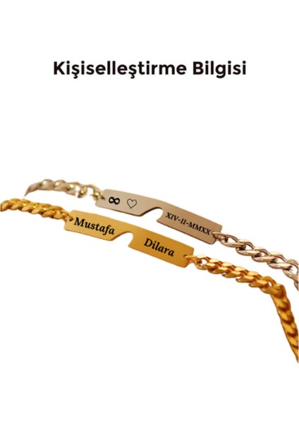 Kişiye Özel Tasarım Çift Kalp Bileklik, Isim Yazılı Bileklik, Çift Bilekliği, Sevgiliye Hediye modelleri