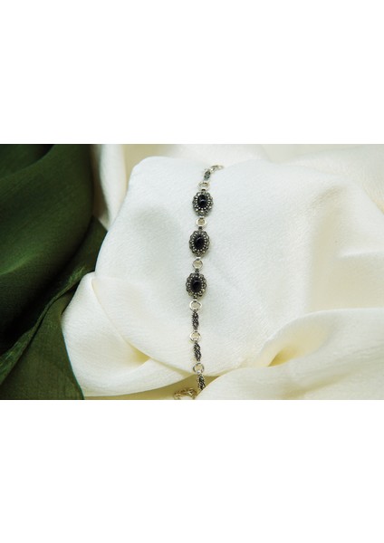 Kadın 925 Ayar Gümüş Oltutaşı Mini Papatya Üçlü Bilrklik modelleri