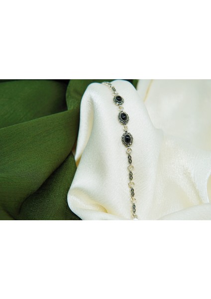 Kadın 925 Ayar Gümüş Oltutaşı Mini Papatya Üçlü Bilrklik indirimleri