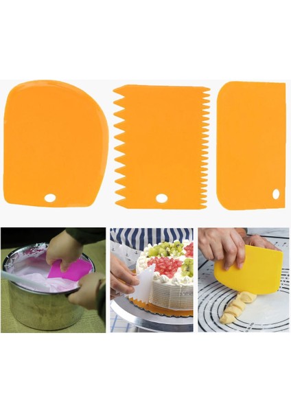 Hamur Şekillendirici Kesici Kazıyıcı Pasta Kek Dekorasyon Seti (4767) - ISL3385-8583