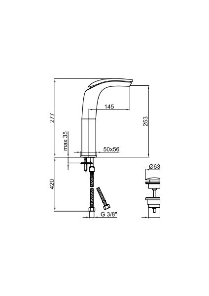 Italyan Webert-Aria Tek Kollu Şelale Su Akişi Lavabo Bataryasi Krom AI832201015 fiyatları