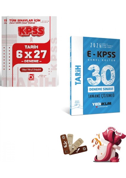 2026 E - Kpss Tüm Adaylar Için Genel Kültür Tarih Deneme Seti Yed