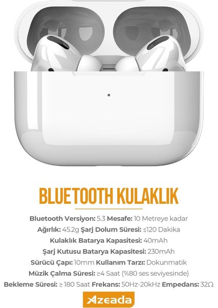 Bluetooth Kablosuz Kulaklık PD-BT113 3.nesil - Ios ve Android Uyumlu-Beyaz