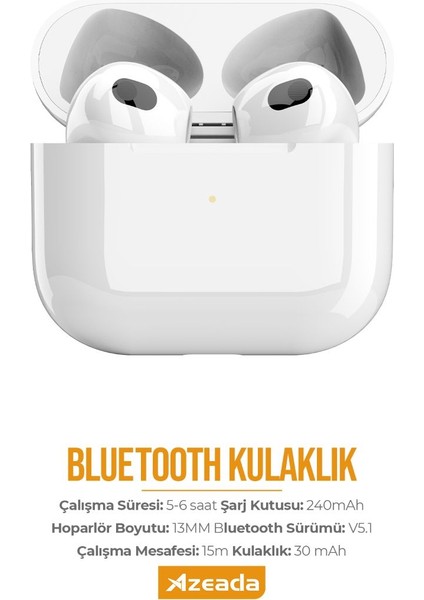 Bluetooth Kablosuz Kulaklık PD-BT111 Ot 4.nesil - Ios ve Android Uyumlu-Beyaz