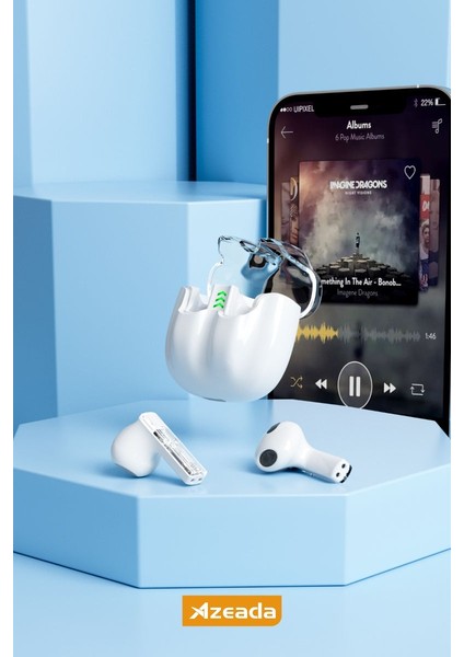 Bluetooth Kablosuz Kulaklık PD-BT119 - Ios ve Android Uyumlu-Beyaz