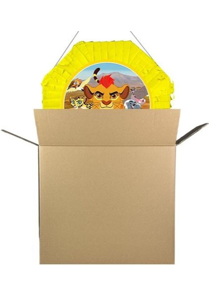Aslan Kral Pinyata 42 cm + Sopası Doğum Günü Eğlencesi Pinyata patlatma zamanı