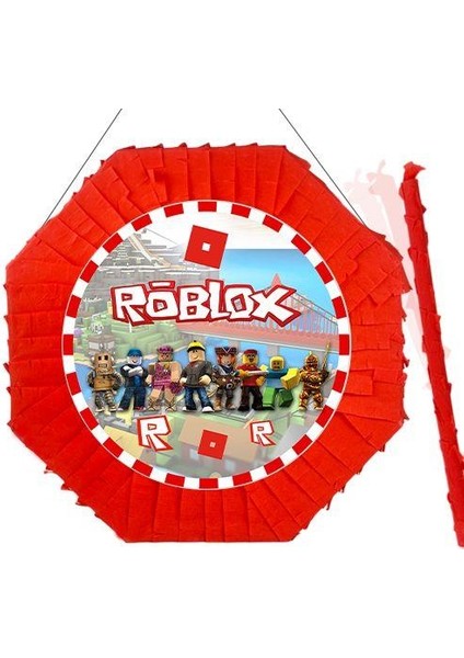 Roblox Pinyata 42cm + Sopası Doğum Günü Eğlencesi Pinyata Patlatma Partisi