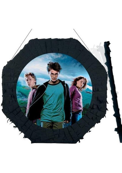 Harry Potter Siyah Pinyata 42cm sopalı Doğum Günü Eğlencesi Pinyata patlatma partisi