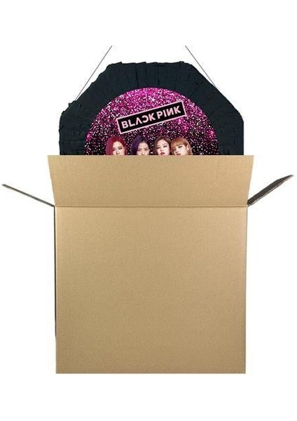 Black Pink Siyah Pinyata 42cm + Sopası Doğum Günü Eğlencesi Pinyata Patlatma Partisi