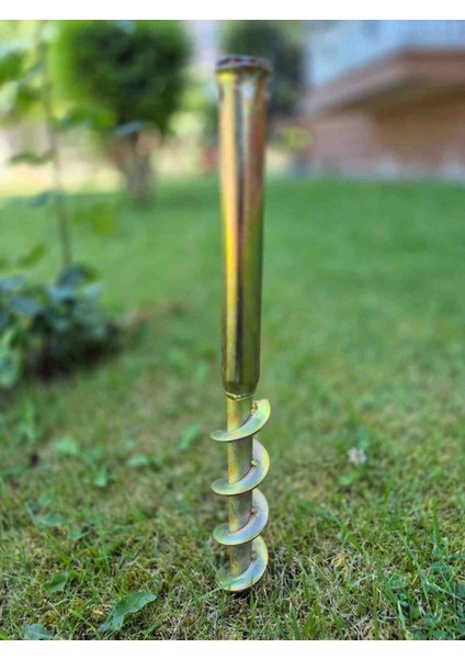 Plaj & Bahçe 40+4 cm Metal Şemsiye Kazığı Sarı 44 cm