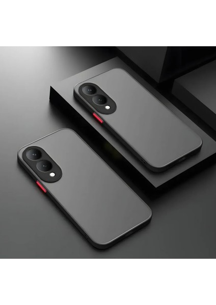 Samsung Galaxy S25 Edge Kılıf Mat Parmak Izi Yapmaz Kamera Korumalı Renkli Tuşlu Buzlu Silikon Kapak Logo Gösterir