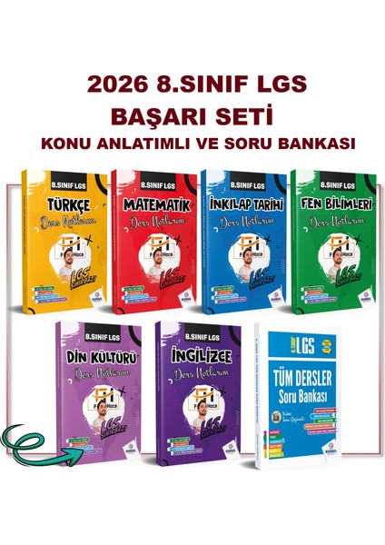 2026 8.Sınıf Lgs Başarı Seti Konu Anlatımlı ve Soru Bankası (7 Kitap)
