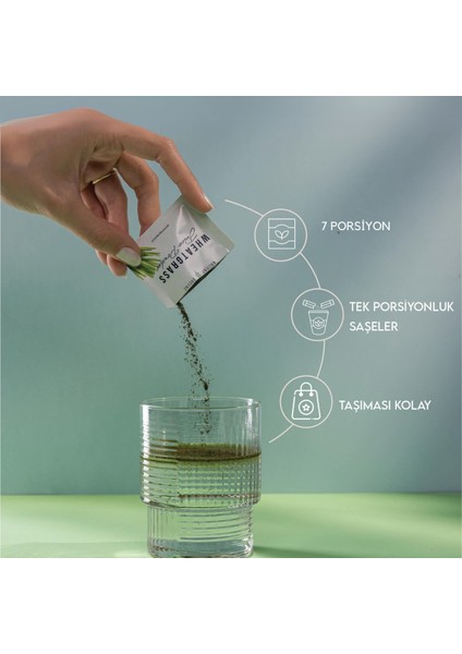 Buğday Çimi Suyu Tozu 1g x 7 Porsiyon 1 Haftalık Deneme Paketi Dondurularak Kurutulmuş %100 Buğday Çimi Suyu Glutensiz, Vegan, Gdo, Katkı ve Koruyucuçermez