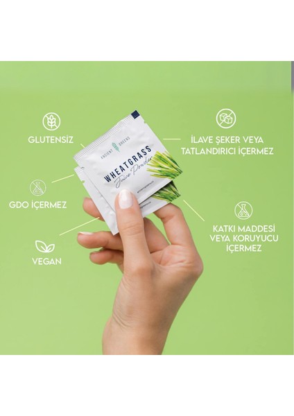 Buğday Çimi Suyu Tozu 1g x 7 Porsiyon 1 Haftalık Deneme Paketi Dondurularak Kurutulmuş %100 Buğday Çimi Suyu Glutensiz, Vegan, Gdo, Katkı ve Koruyucuçermez