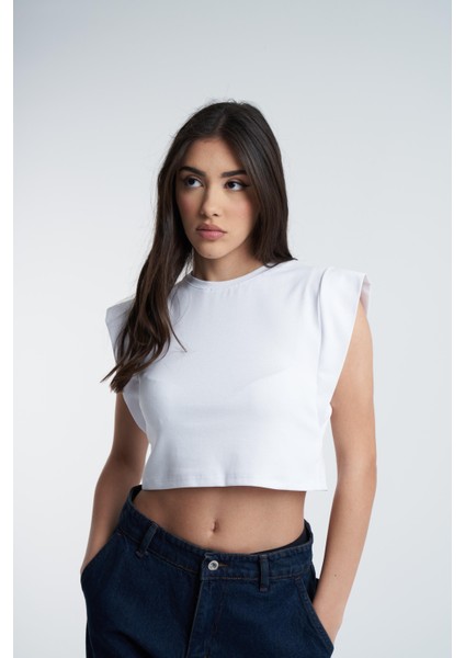 Kolsuz Kısa Beyaz Bluz modelleri