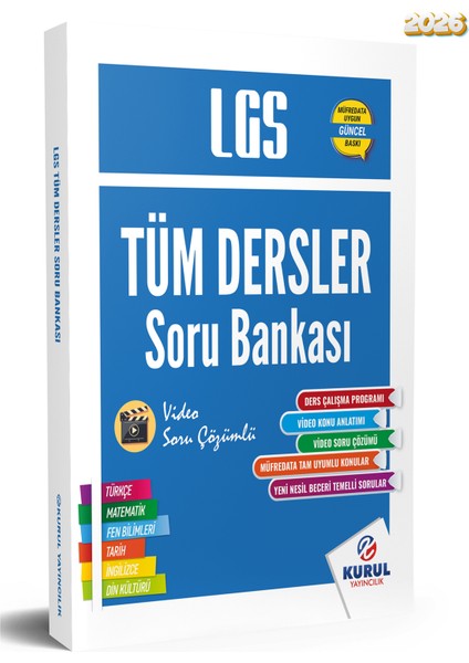 2026 8. Sınıf LGS Tüm Dersler Soru Bankası