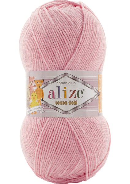 Cotton Gold Örgü Ipliği 5’li Paket – 100G x 5 – %55 Pamuk %45 Akrilik – Amigurumi, Yazlık Örgüler, Kazak ve Hırkalar Için