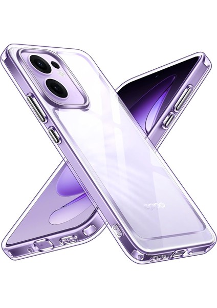 Oppo Reno 13F Kılıf Kamera Çıkıntılı Korumalı Renksiz Yumuşak Şeffaf Silikon Kapak / Reno 13FS Uyumlu