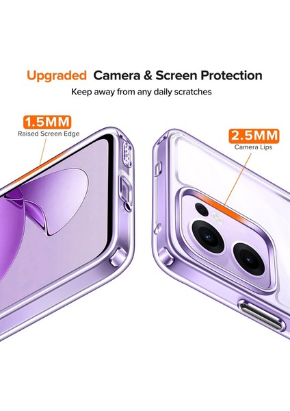 Oppo Reno 13F Kılıf Kamera Çıkıntılı Korumalı Renksiz Yumuşak Şeffaf Silikon Kapak / Reno 13FS Uyumlu fırsatları